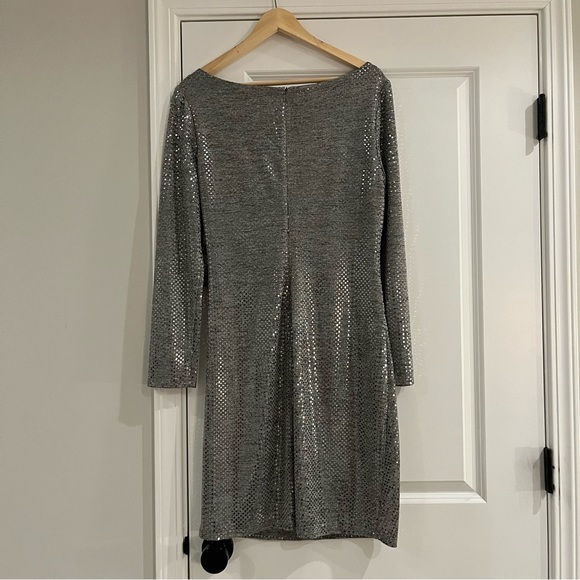NWT Vince Camuto Silver Metallic Dress Sz 14 - Picture 3 of 9